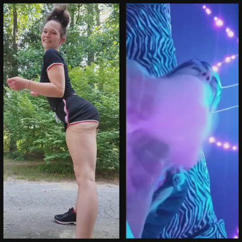 Ass Cumshot Jiggling MILF Trans Woman Twerking gif