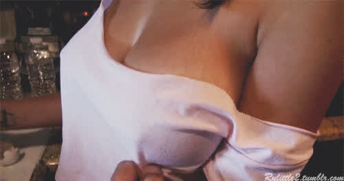 Big Tits Flashing Nipple gif