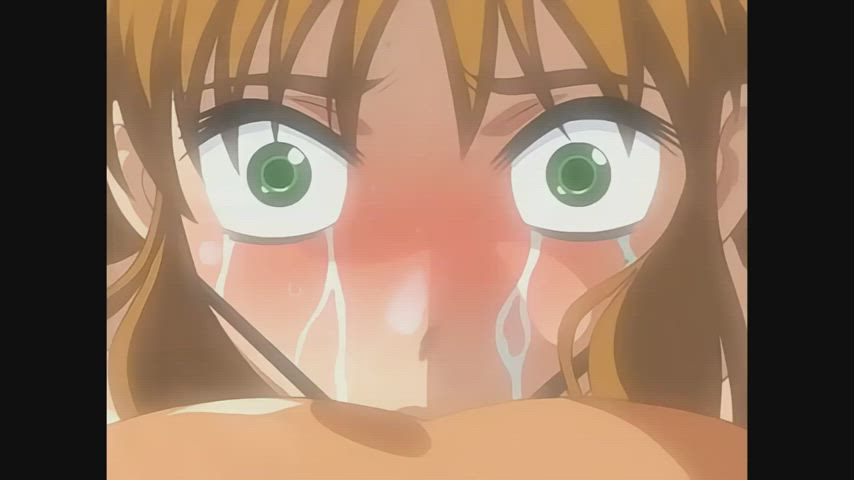 animation anime blowjob deepthroat eye contact forced hardcore hentai teen gif
