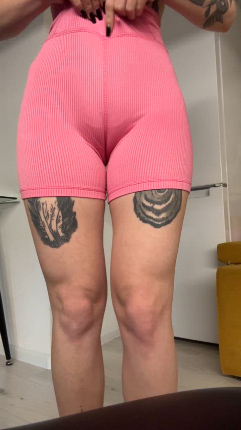 I can kitty my pussy getting wetter and wetter as these shorts cling tightly to every