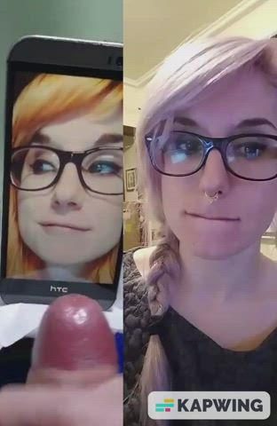 babecock cum cumshot cute emo fetish gamer girl glasses tribute gif