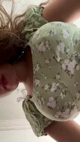 amateur big tits boobs mom titty drop gif