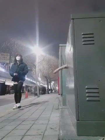 asian dildo public gif