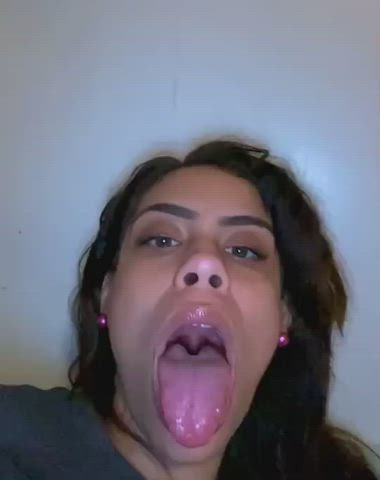 deepthroat long tongue tongue fetish gif