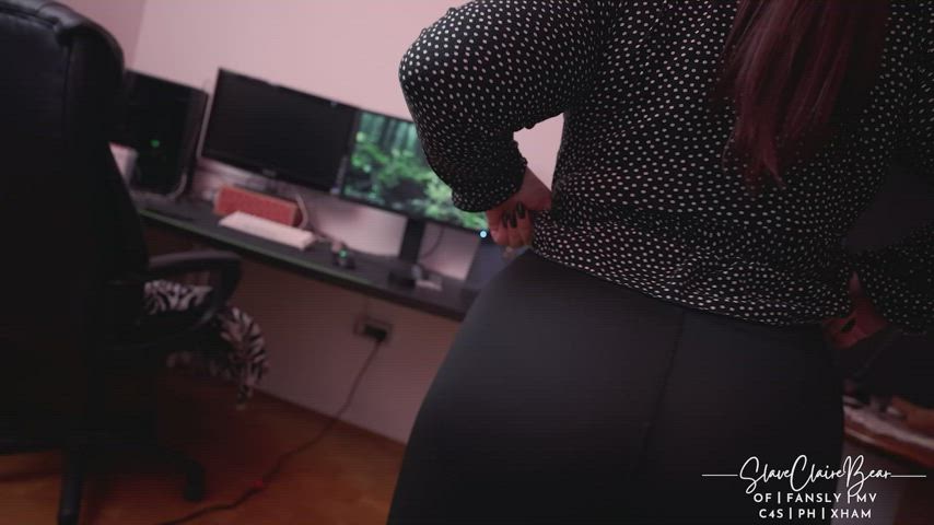 ass booty leggings role play slaveclairebear spanking step-mom step-son taboo yoga