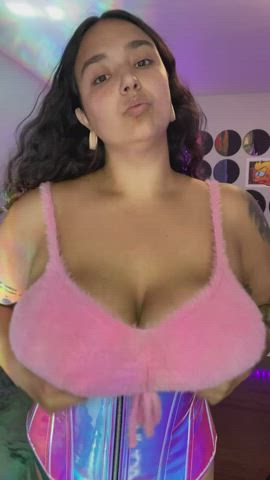 huge tits tits titty drop gif