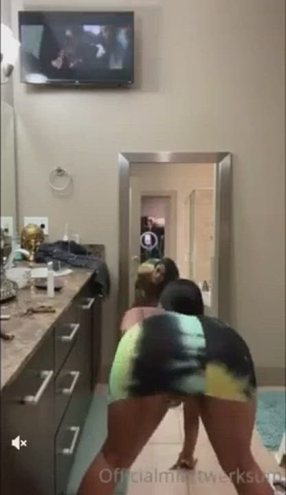 Bathroom Booty Twerking gif