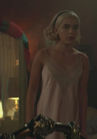 cute kiernan shipka lingerie gif