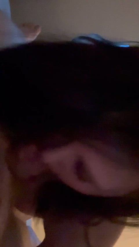 amateur bisexual blowjob brunette cock onlyfans petite gif