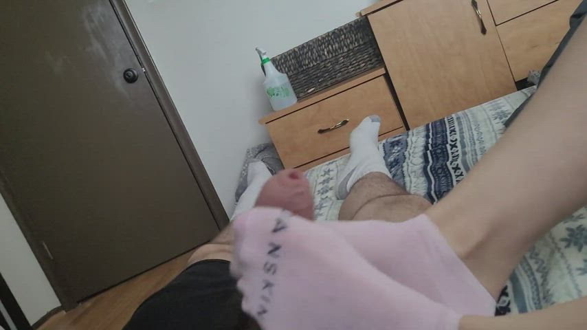 Cum on my pink socks - ninaandevan
