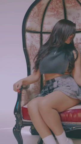 ass brunette busty dancing indian tease thick thighs upskirt gif