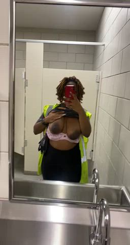 i love pulling my boobs out at work