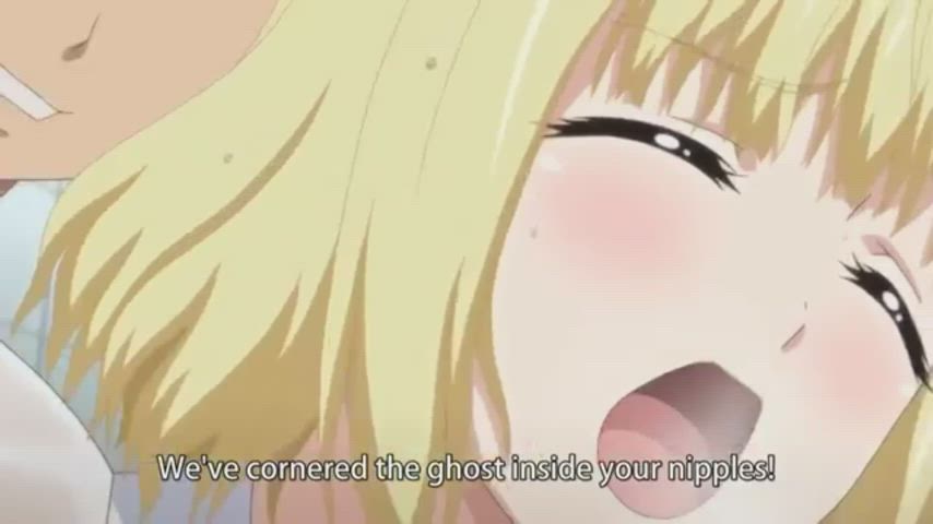 anime big tits blonde cheating cumshot hentai rubbing gif