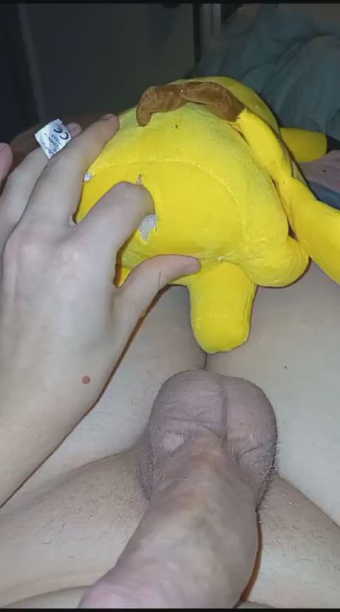 Prepping Pika for some hot fun