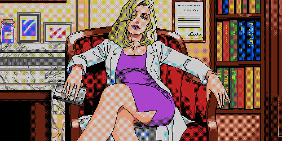 blonde doctor japanese legs milf panties retro thighs gif