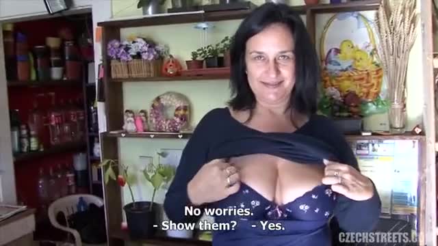 Big tit mature fucked in flower shop