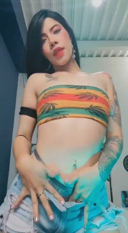 ass camgirl dancing latina lingerie skinny tattoo teen white girl gif