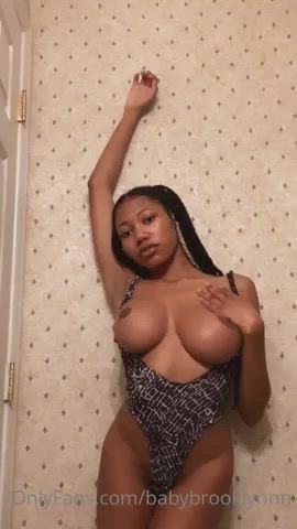 Ass Big Tits Ebony Petite Teasing Topless Vertical gif