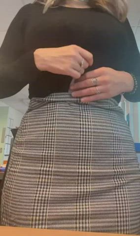 big tits boobs bouncing tits coworker office onlyfans tits gif