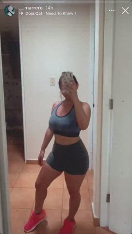 Big Tits Fitness Leggings gif