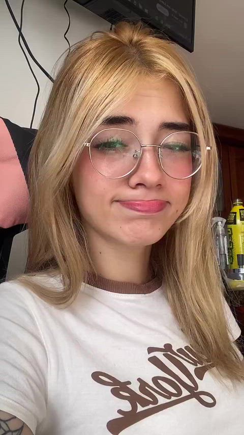 braless colombian cute glasses see through clothing tiktok tik-tok gif