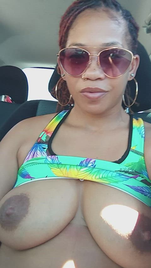 big tits bouncing tits ebony glasses huge tits milf natural tits nipples tease titty