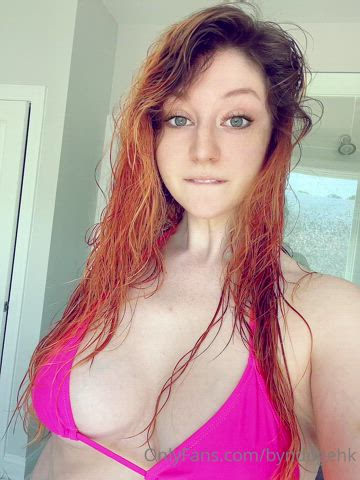 Bikini Redhead Tits gif