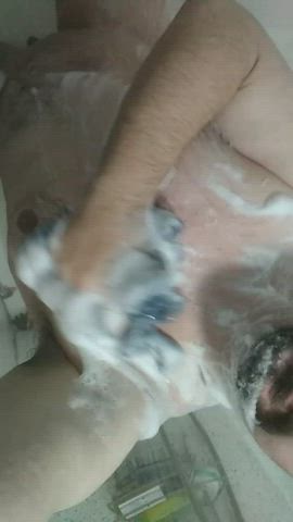chubby nsfw shower soapy gif