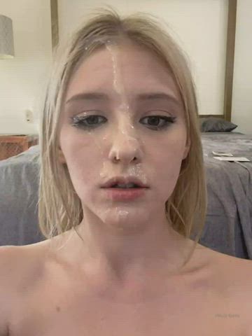 Cum Facial Melody Marks White Girl gif