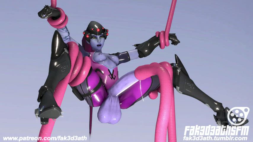 Futa Widowmaker suspended and sucked by tentacles (fak3d3ath)