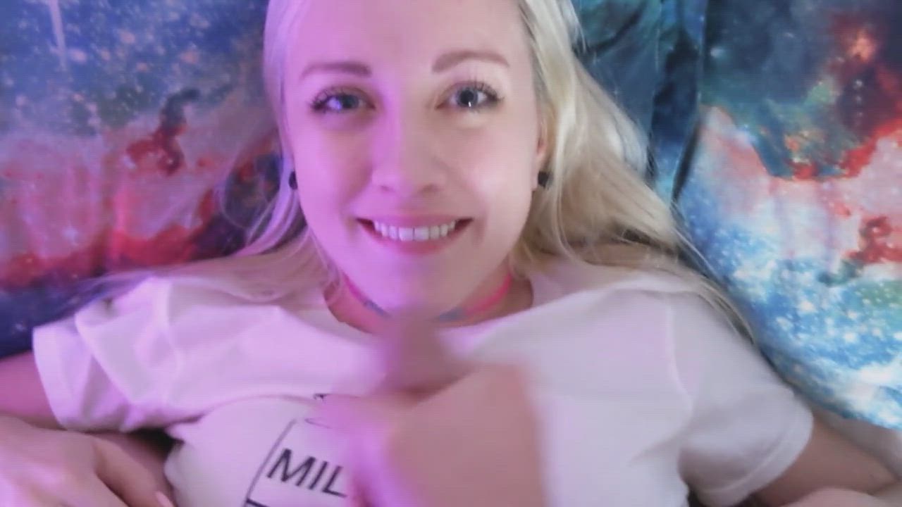 Blonde Blowjob Face Fuck Facial POV gif