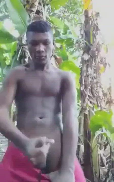 Big Dick Cum Outdoor gif