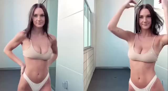 Bikini Bouncing Tits Fitness Natural Tits gif