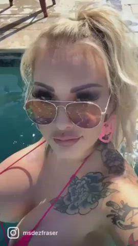 Blonde Fake Boobs Fake Tits gif