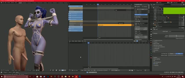 merge anims in blender