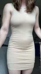 Tight dress always shows it off