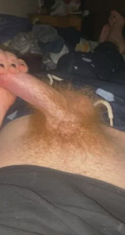Hairy Cock Jerk Off Solo gif