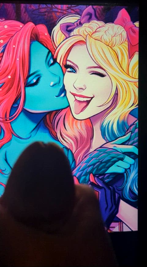 cumshot harley quinn tribute gif