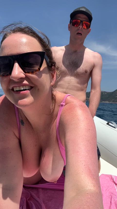 Fucking on a boat in the gulf of Naples