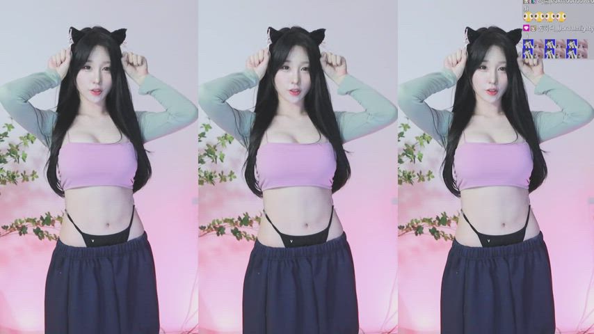 asian cute dancing korean thong r/catgirls gif