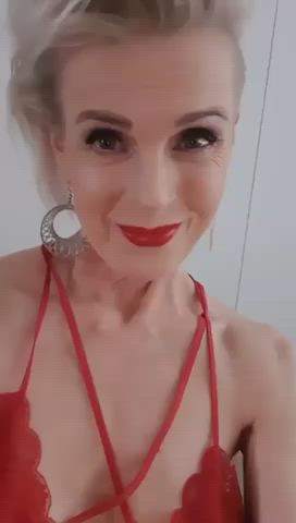 Finnish Milf in a Red nighty