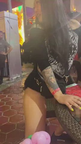 Asian Public Tattoo Twerking gif