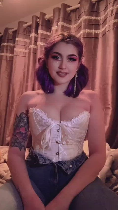 big tits corset tiktok gif