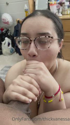 bbw blowjob deepthroat glasses latina gif