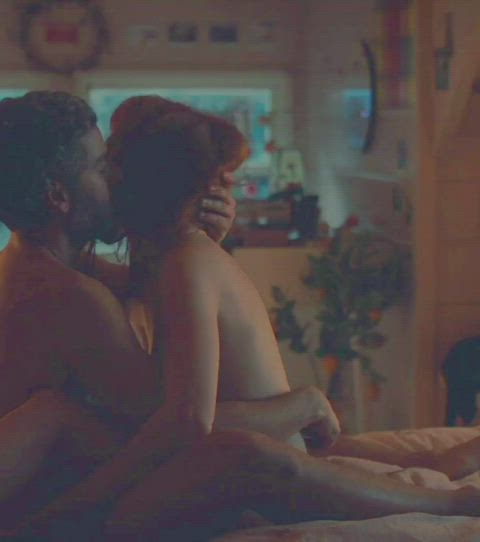 celebrity jessica chastain kiss kissing gif