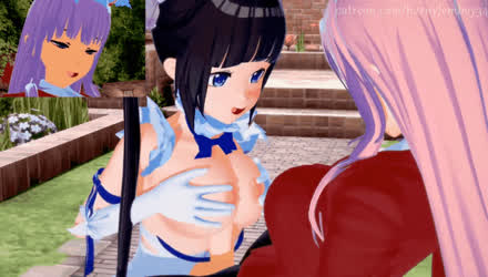 Hestia get creampie in butthole by FUTA Zero Two