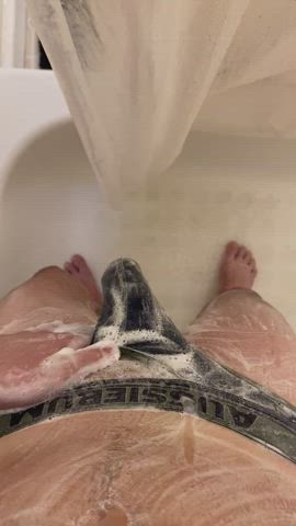 Cleaning my aussies and my cock 😙