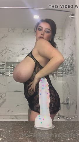 Big Tits Dildo Huge Tits gif