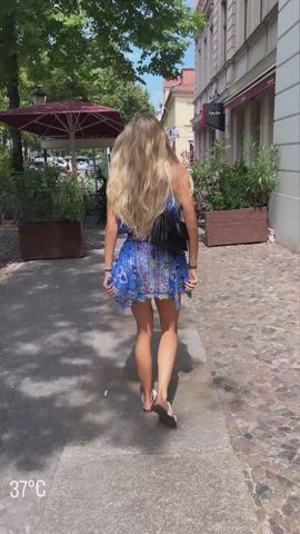 blonde legs outdoor gif