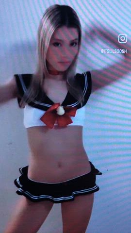 cosplay gooning legs petite sexy skirt teen teens tiktok tribute cock-milking edging